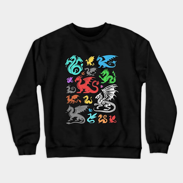 Year of the Dragons Crewneck Sweatshirt by artlahdesigns